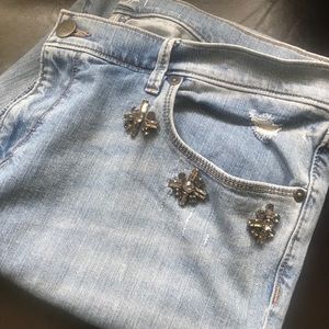 LOFT Distressed Skinny Jeans